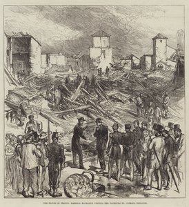 The Floods in France, Marshal Macmahon visiting the Faubourg St Cyprien, Toulouse by Sir John Charles Robinson